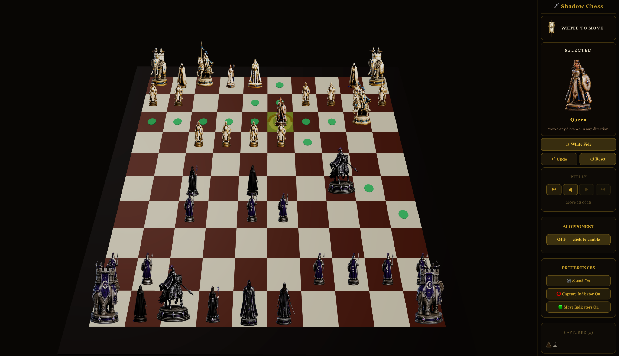 Additional Shadow Chess gameplay